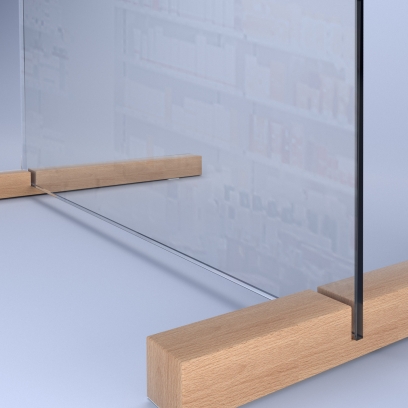 Spuckschutz - echtes Sicherheitsglas ESG F1