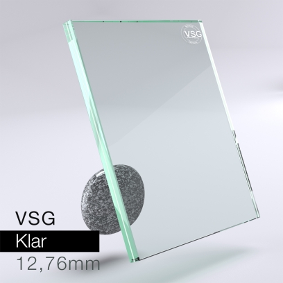 VSG aus Floatglas - klar 12,76 mm