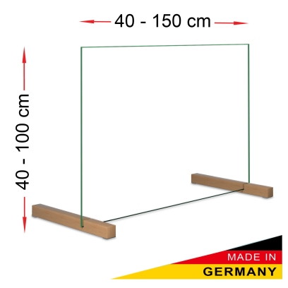 Spuckschutz - echtes Sicherheitsglas ESG F1